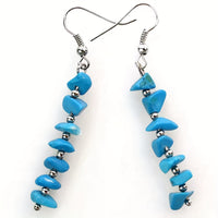 Boho Colorful Natural Gemstone Drop Earrings