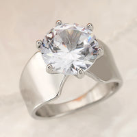 Bohemian Cubic Zirconia Wide Band Ring