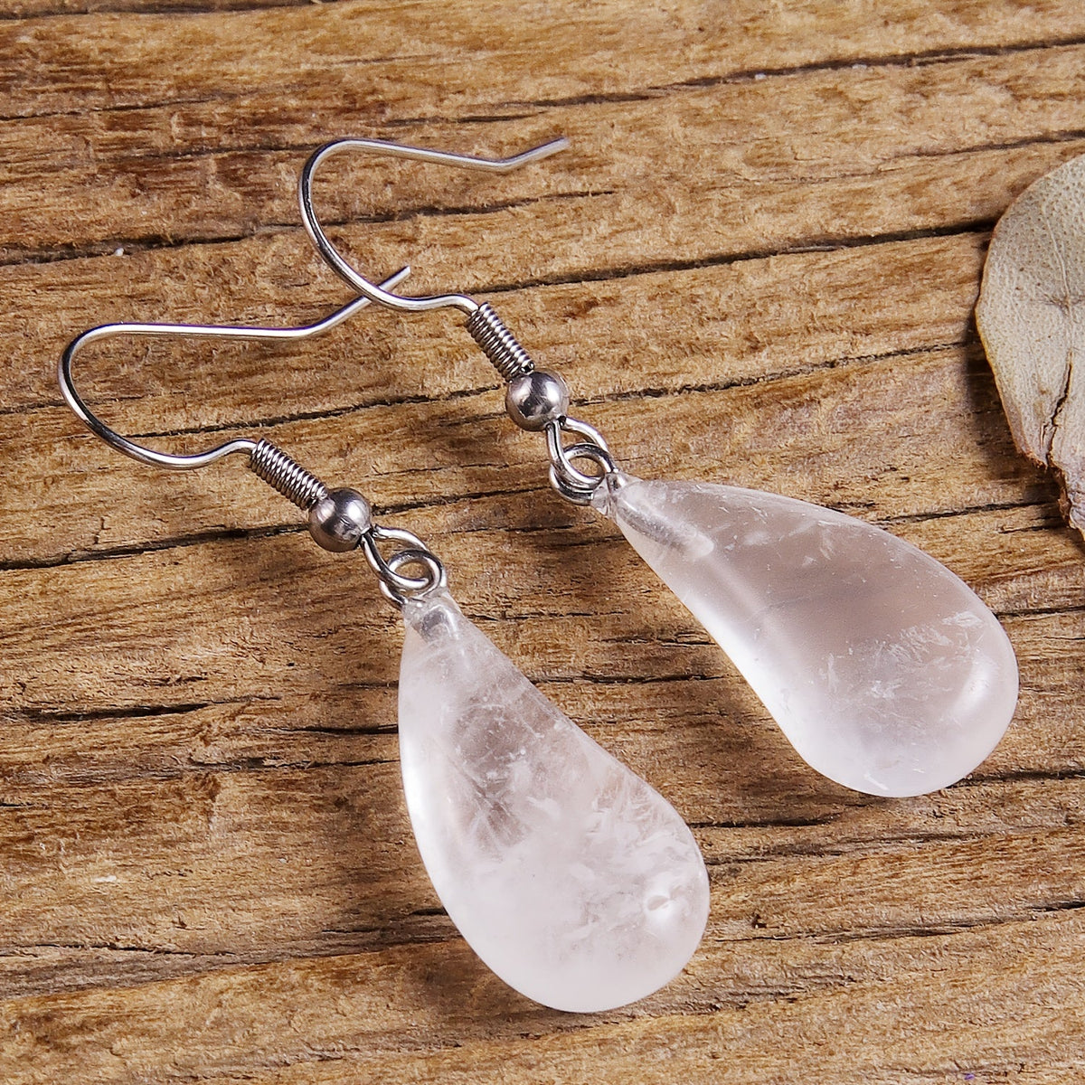 Elegant Tiger Eye Water Drop Design Earrings