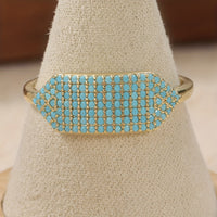 Elegant Vintage Turquoise Gold Plated Ring