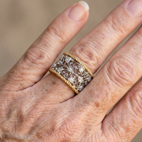 Vintage Zircon Ivy Filigree Ring