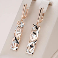 Elegant Rectangular Earrings in Gold