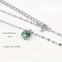 Moss Agate Round Necklace