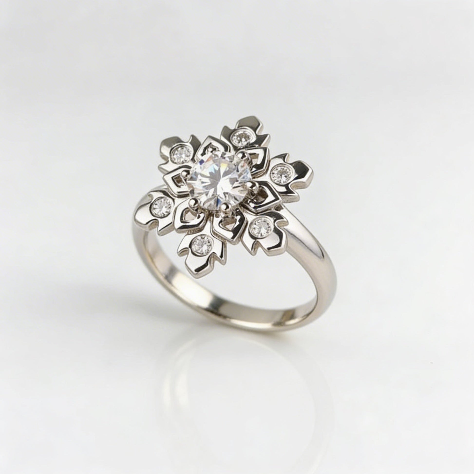 Elegant Minimalist Micro Paved Round Zirconia Ring