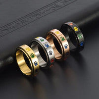 Rotating paw stress ring