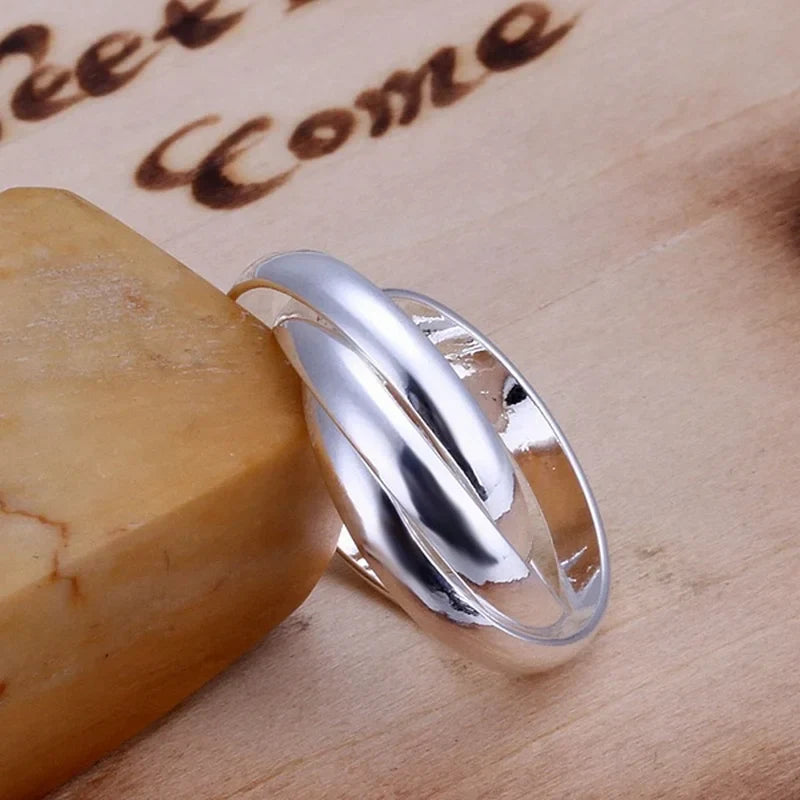 Silver Thin Stacked Rings