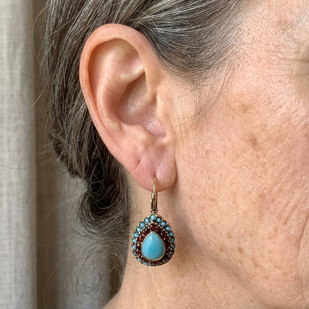 Vintage Crystal Teardrop Earrings