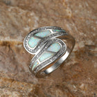 Vintage Boho White Opal Stone Ring