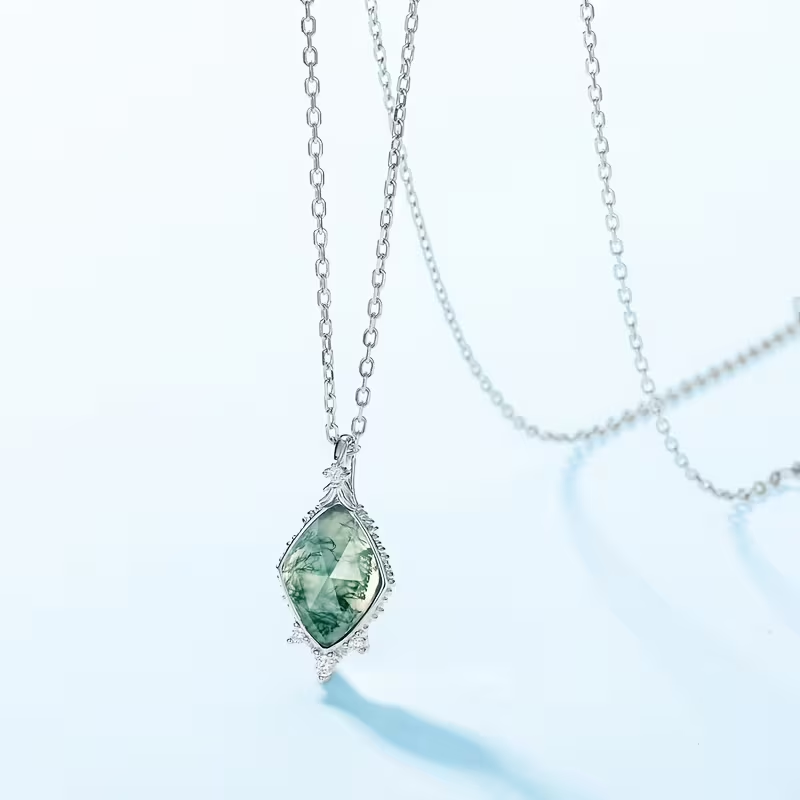 Moss Agate Nature Necklace