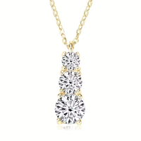 Triple Spark Gold Necklace