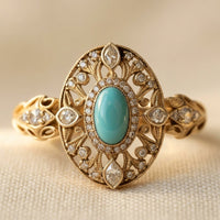 Turquoise Zirconia Ring