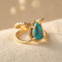 Bohemian Turquoise Gold Ring