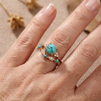 Bohemian Turquoise Ring Set