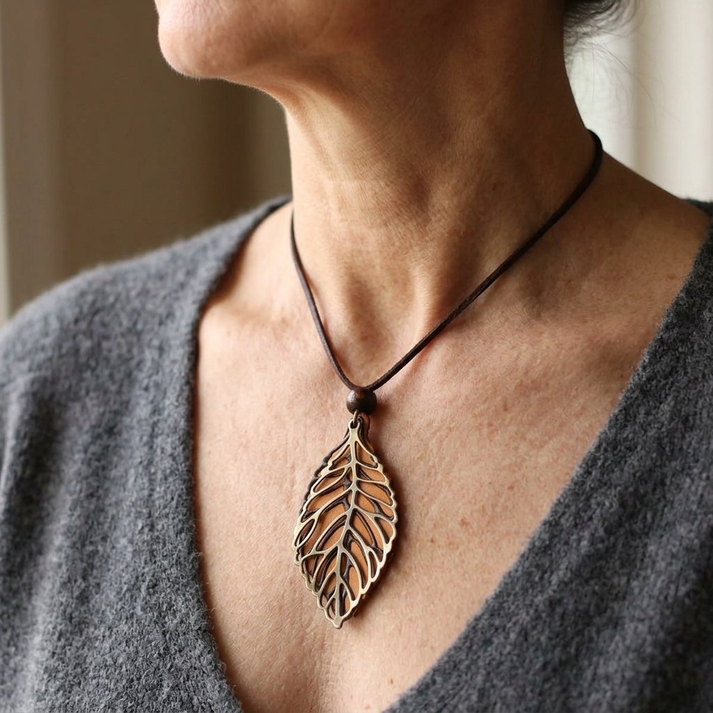 Boho Chic Vintage Faux Leather Pendant