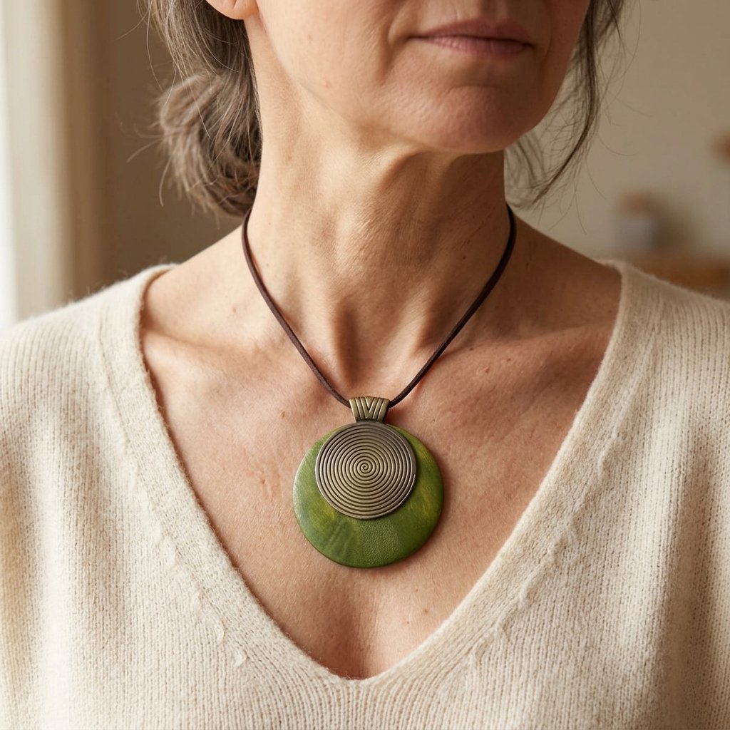 Mossstone Talisman Pendant
