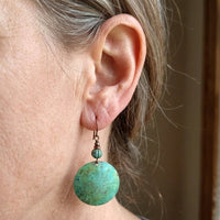 Bohemian Vintage Large Disk Dangle Earrings