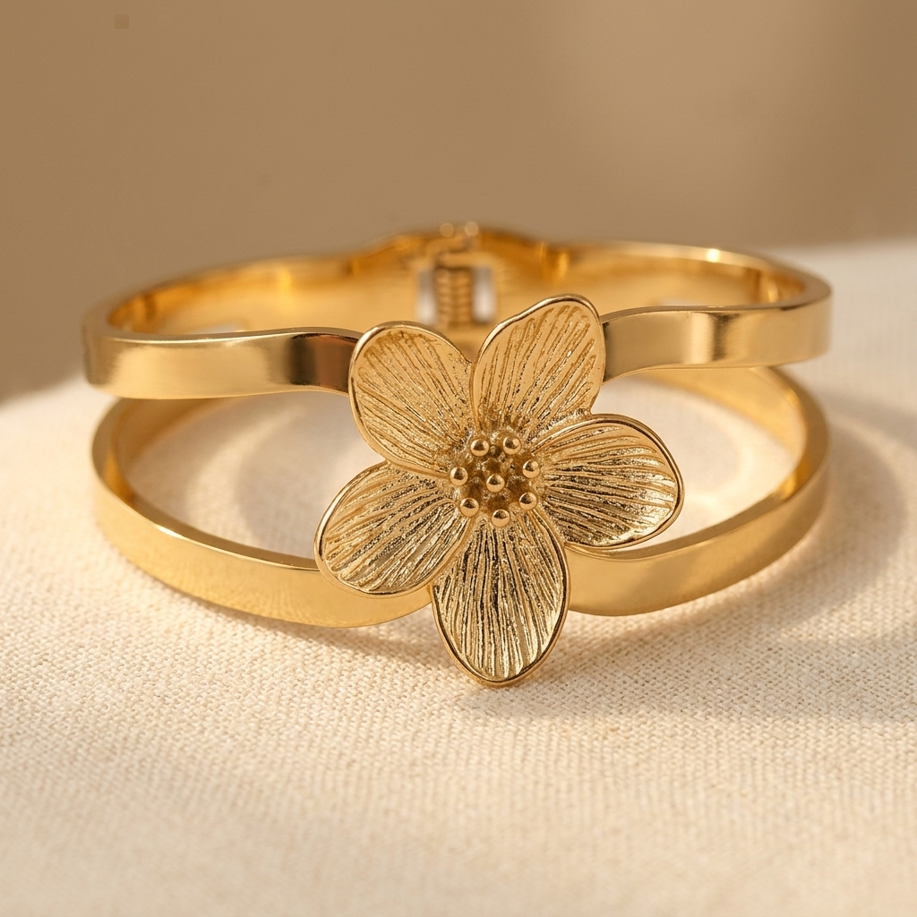 Gold Plated Stainless Steel Bangle