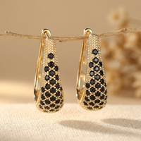 Geometric Drop Earrings Gold