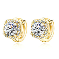 Nadine square earrings | White Gold