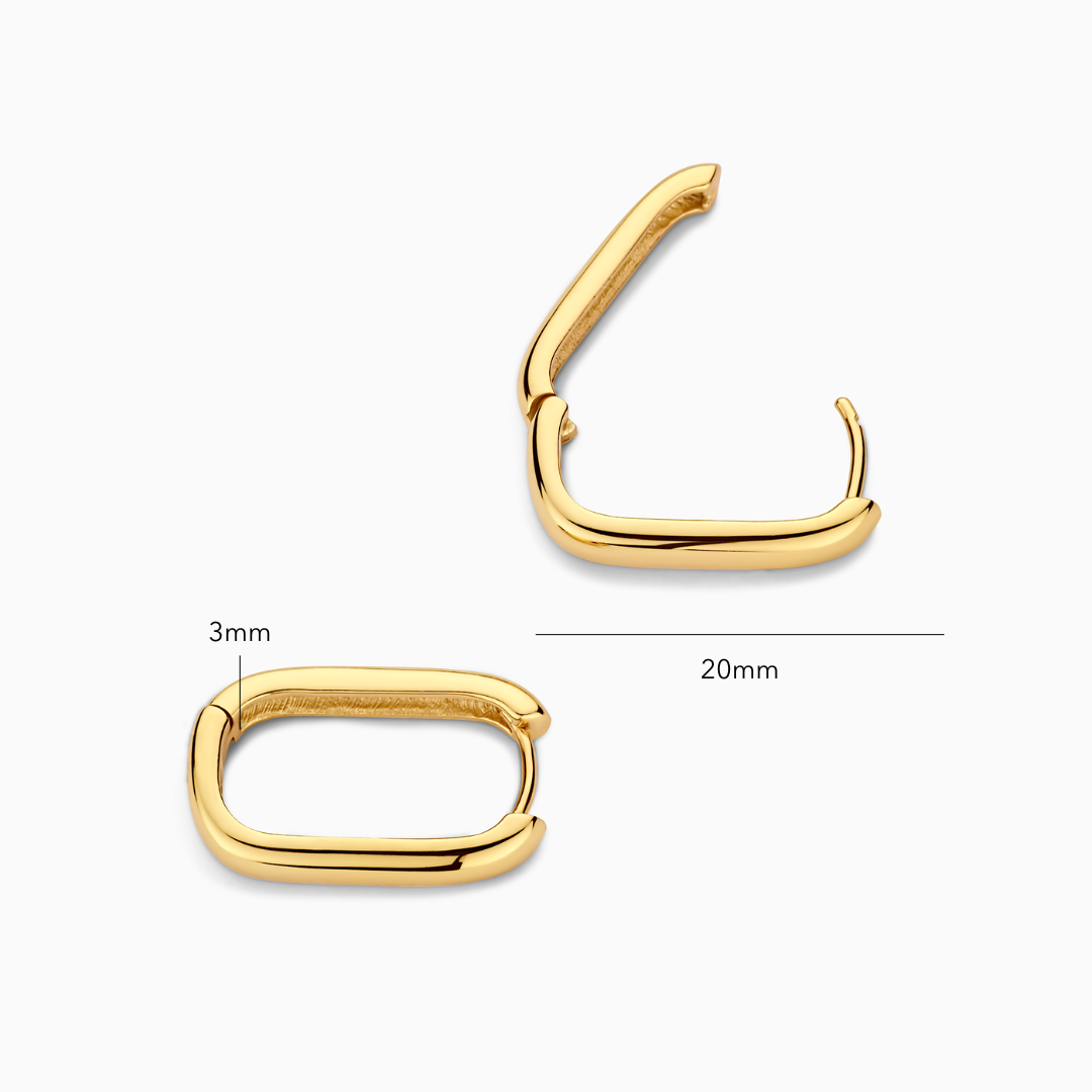 Icon Hoops | White Gold